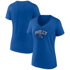 Philadelphia Phillies Women's Philly Cotton V-Neck T-Shirt - Royal T-shirts