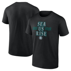 Seattle Mariners Sea Us Rise T-Shirt - Black T-shirts