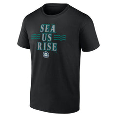 Seattle Mariners Sea Us Rise T-Shirt - Black T-shirts
