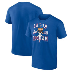 Jacob deGrom Texas Rangers Caricature T-Shirt - Royal T-shirts