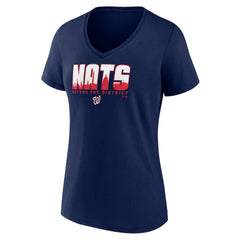 Washington Nationals Women's Defend the District V-Neck T-Shirt - Navy T-shirts