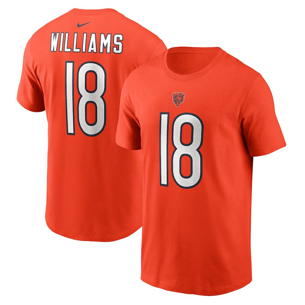 Caleb Williams Chicago Bears Name & Number T-Shirt - Orange T-shirts