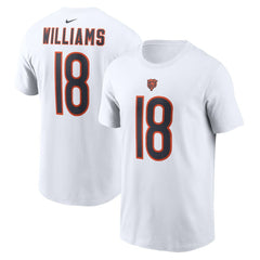 Caleb Williams Chicago Bears Name & Number T-Shirt - White T-shirts