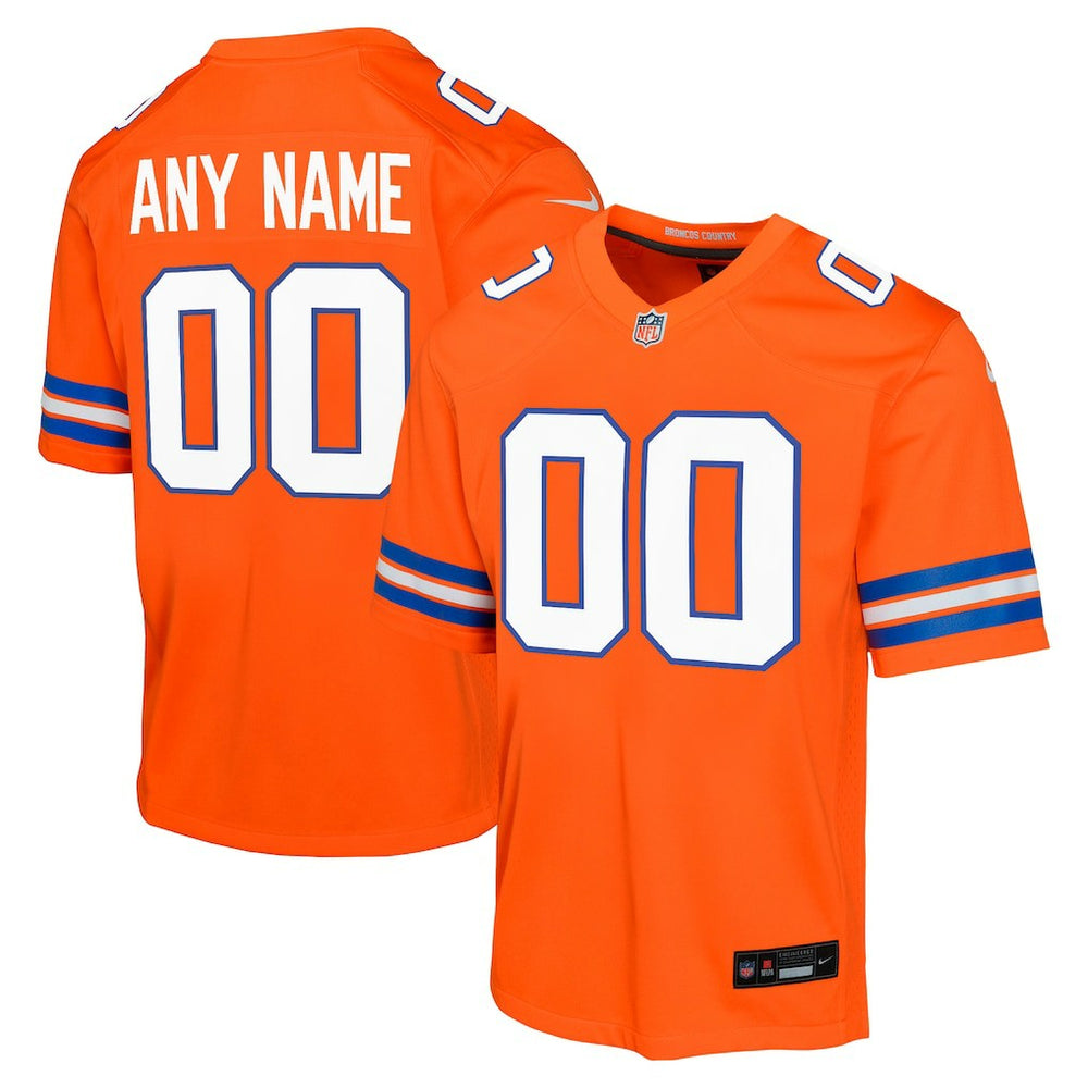 Denver Broncos Youth Mile High Collection 1977 Throwback Custom Game Jersey - Orange Jerseys