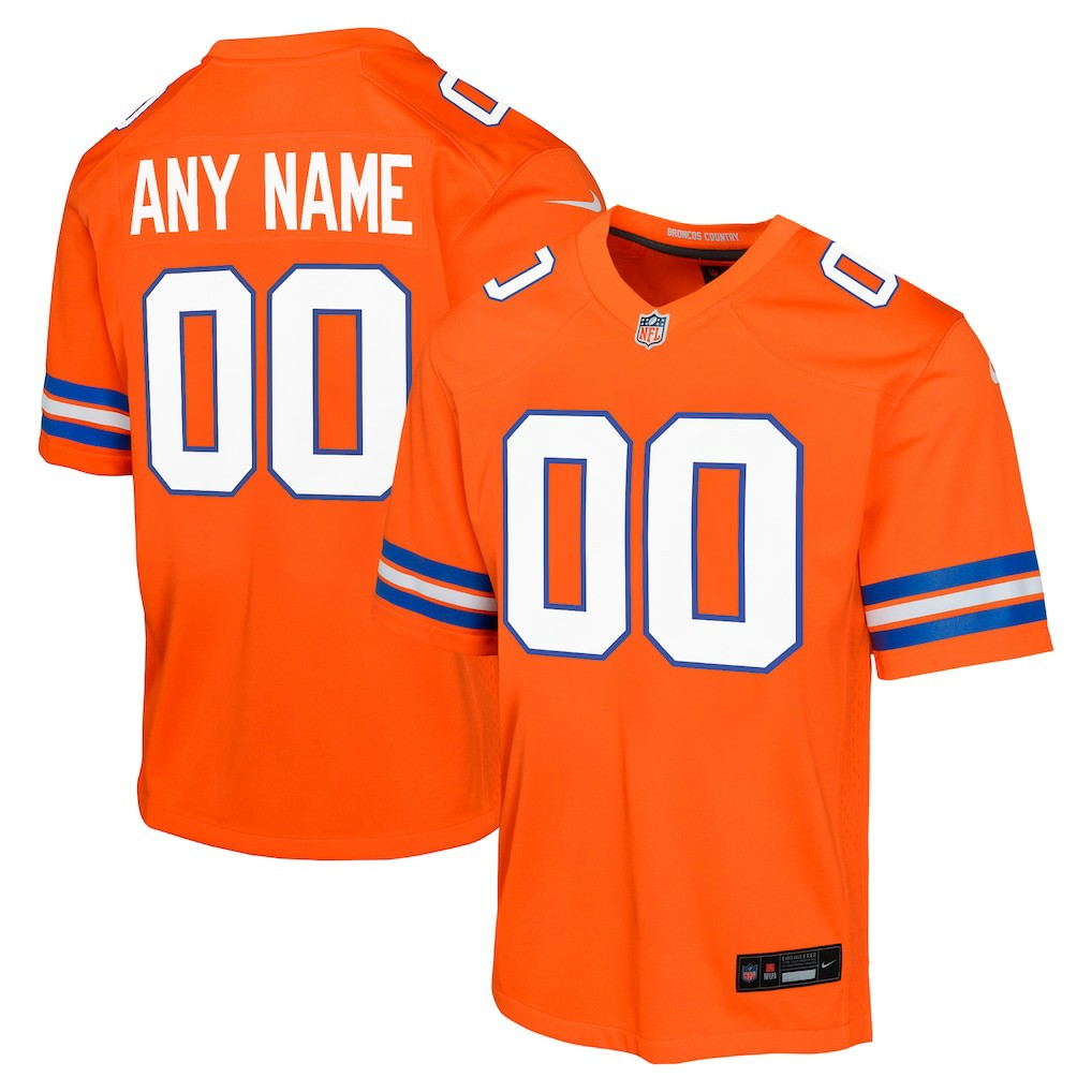 Denver Broncos Youth Mile High Collection 1977 Throwback Custom Game Jersey - Orange Jerseys