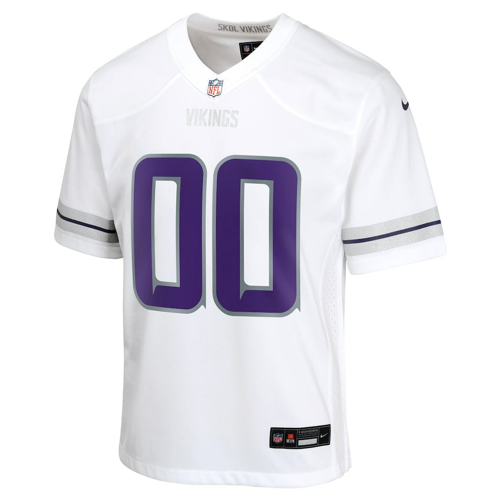 Minnesota Vikings Youth Alternate Custom Game Jersey - White Jerseys