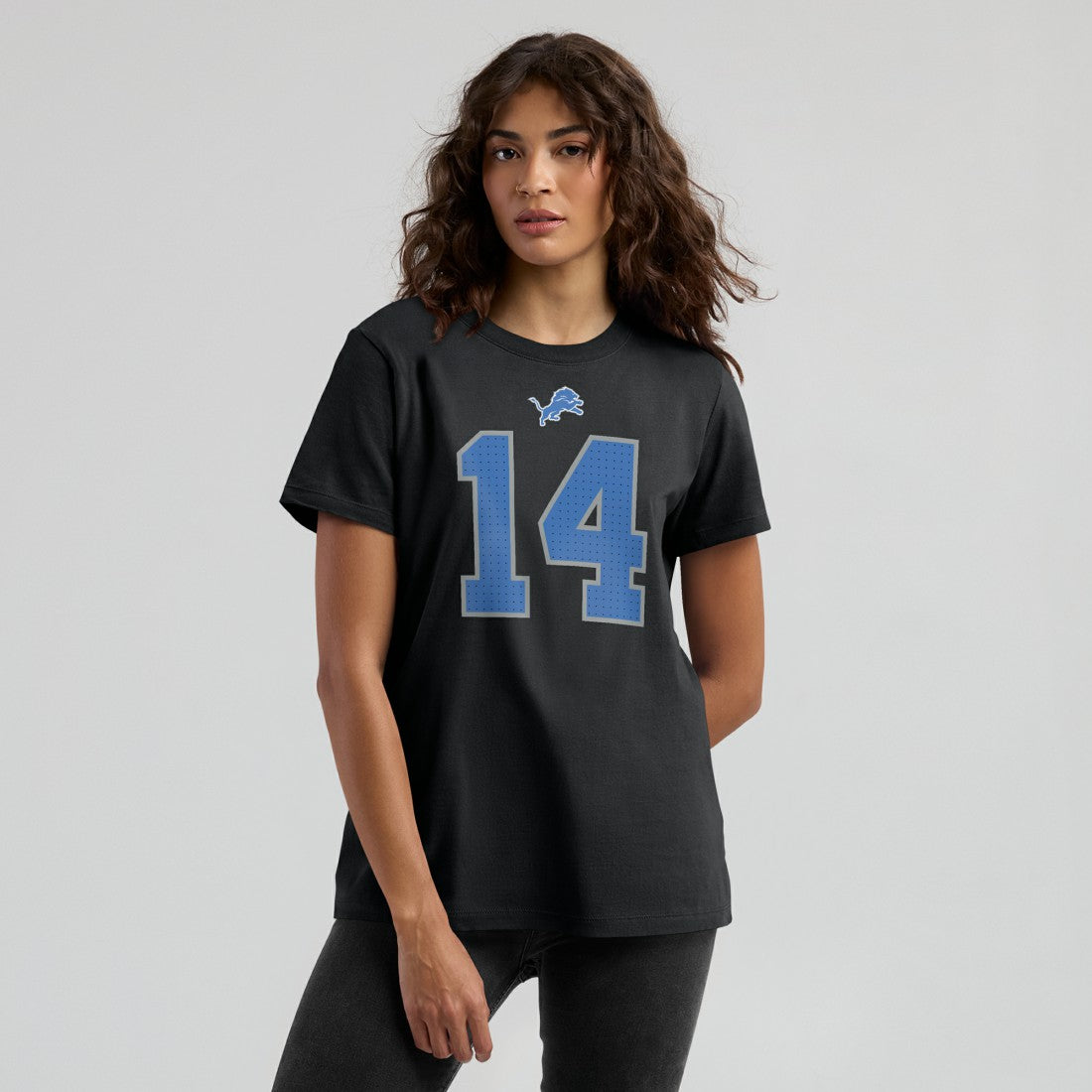 Amon-Ra St. Brown Detroit Lions Women's Player Name & Number T-Shirt - Black T-shirts