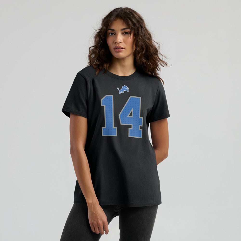 Amon-Ra St. Brown Detroit Lions Women's Player Name & Number T-Shirt - Black T-shirts