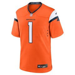 Denver Broncos #1 Dad Game Jersey - Orange Jerseys