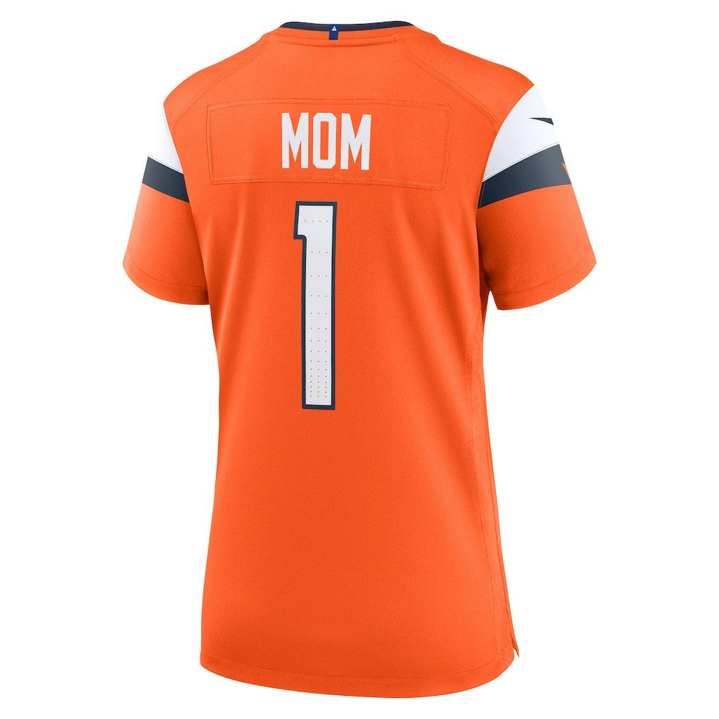 Denver Broncos Women's #1 Mom Game Jersey - Orange Jerseys