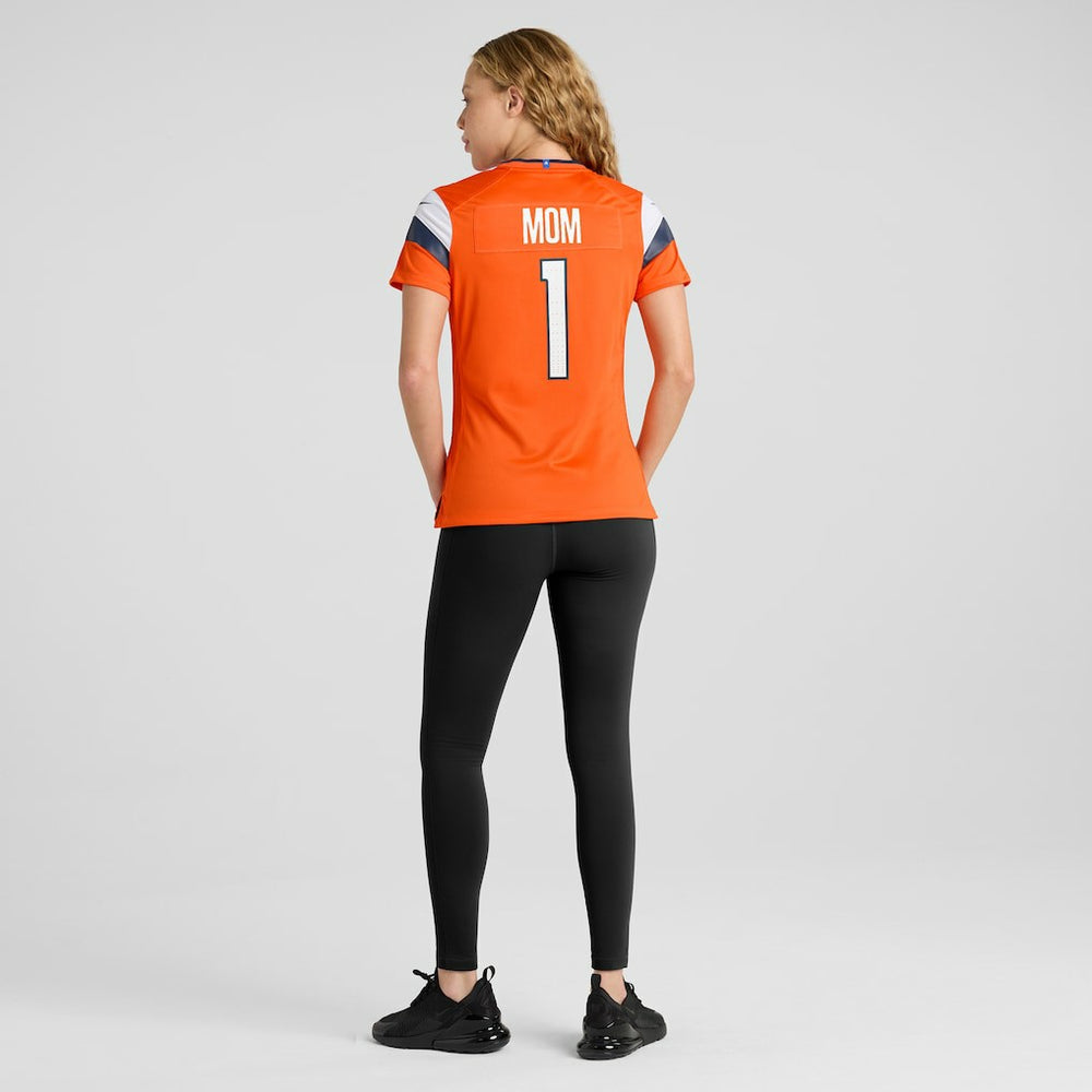 Denver Broncos Women's #1 Mom Game Jersey - Orange Jerseys