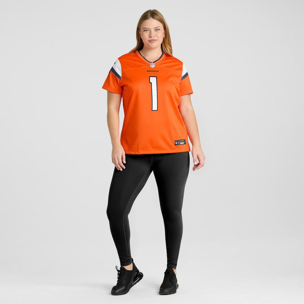 Denver Broncos Women's #1 Mom Game Jersey - Orange Jerseys