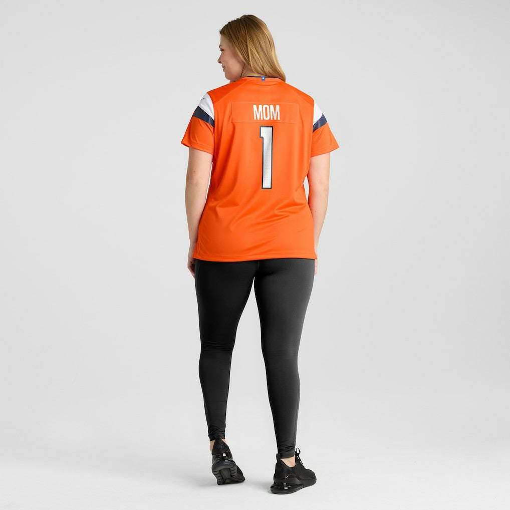 Denver Broncos Women's #1 Mom Game Jersey - Orange Jerseys