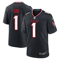 Houston Texans #1 Dad Game Jersey - Navy Jerseys