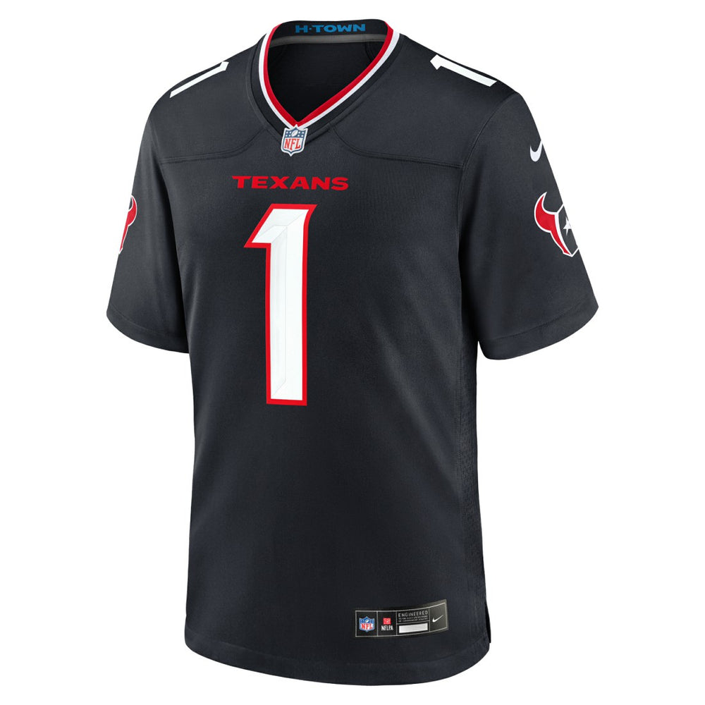 Houston Texans #1 Dad Game Jersey - Navy Jerseys