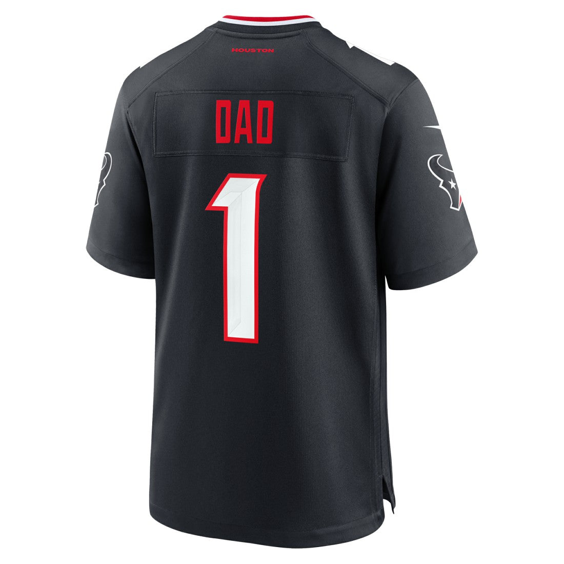 Houston Texans #1 Dad Game Jersey - Navy Jerseys
