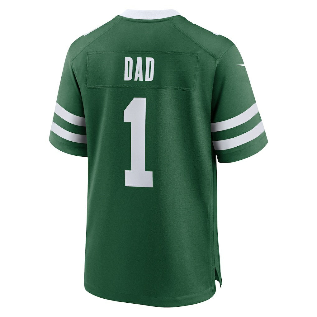 New York Jets #1 Dad Game Jersey - Legacy Green Jerseys