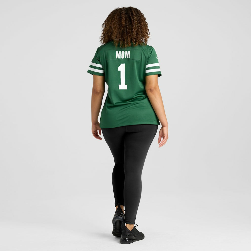 New York Jets Women's #1 Mom Game Jersey - Legacy Green Jerseys