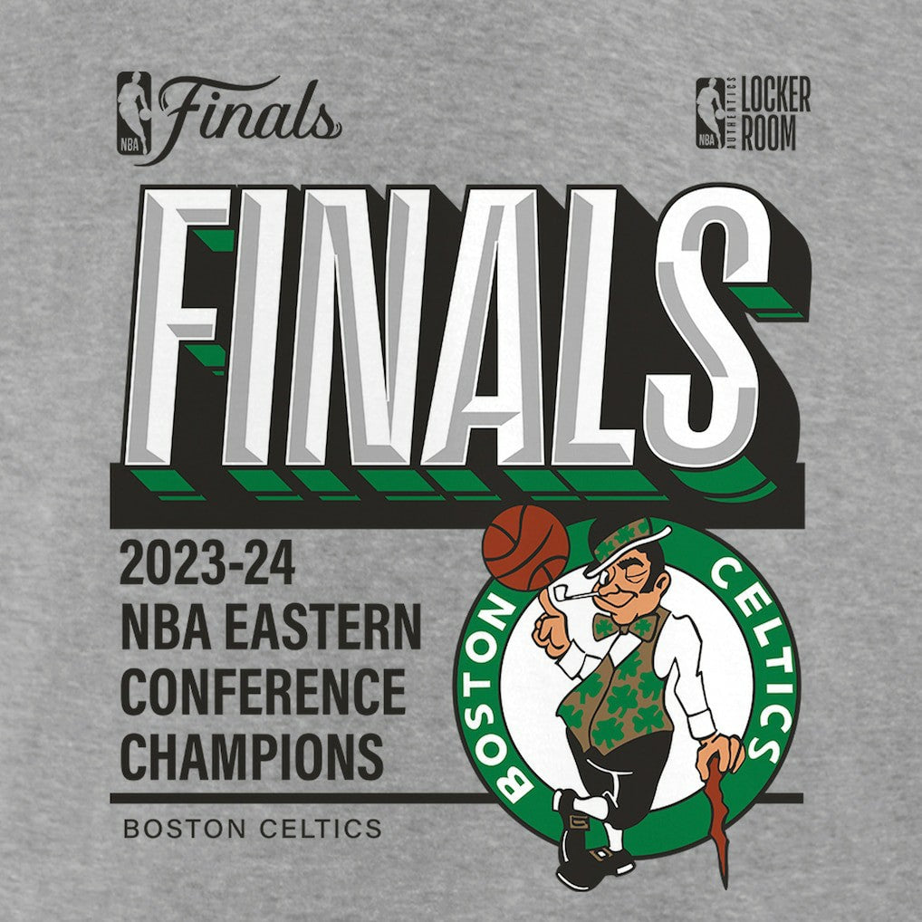 Boston Celtics Women's 2024 Eastern Conference Champions Locker Room Post Up Move V-Neck T-Shirt Steel - Fanatics