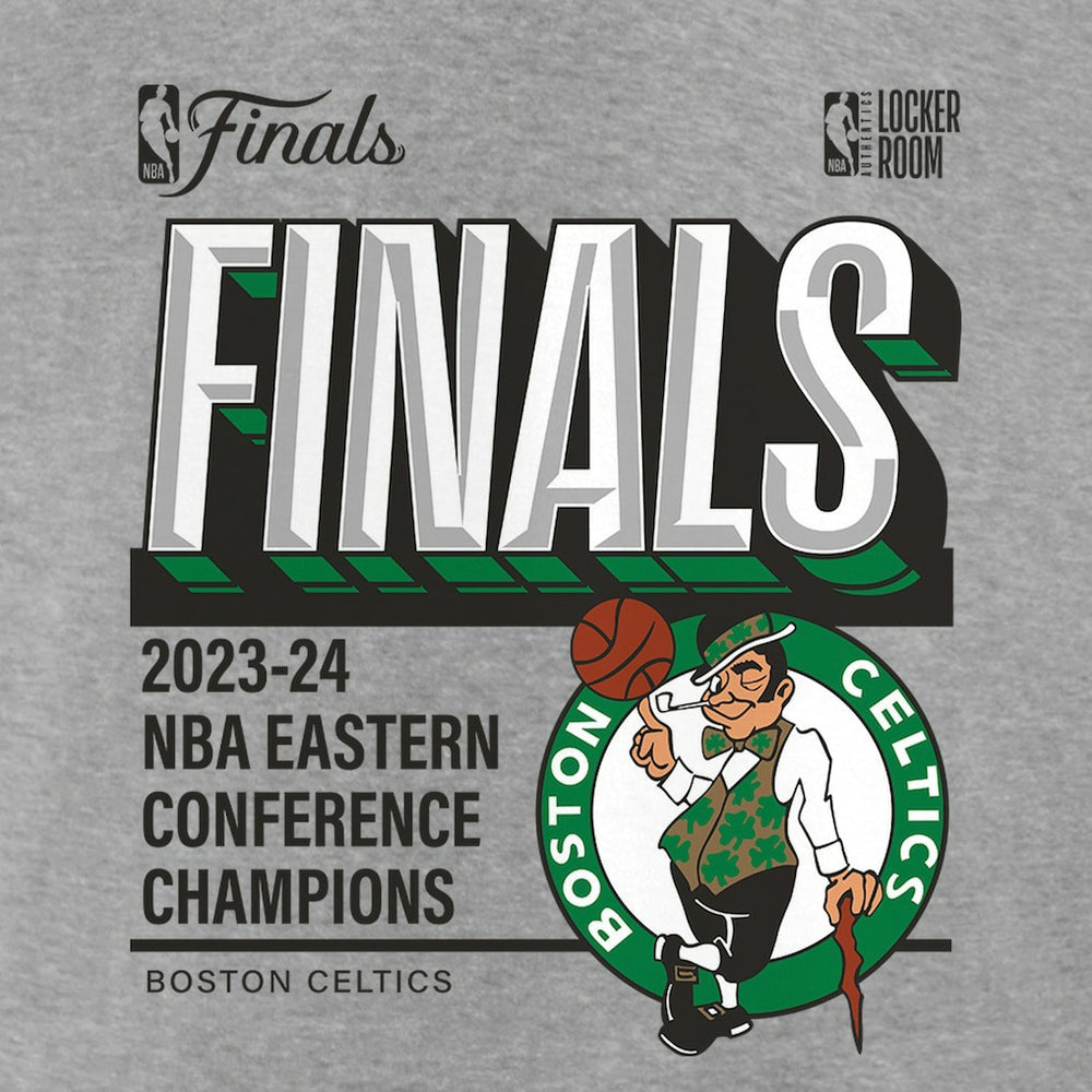 Boston Celtics Women's 2024 Eastern Conference Champions Locker Room Post Up Move V-Neck T-Shirt Steel - Fanatics