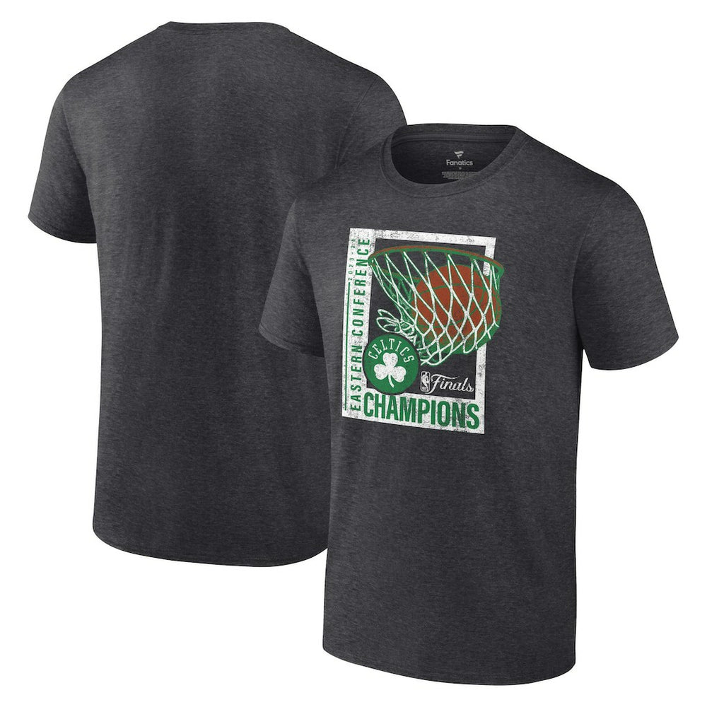 Boston Celtics 2024 Eastern Conference Champions Full Court Trap T-Shirt Heather Charcoal - Fanatics