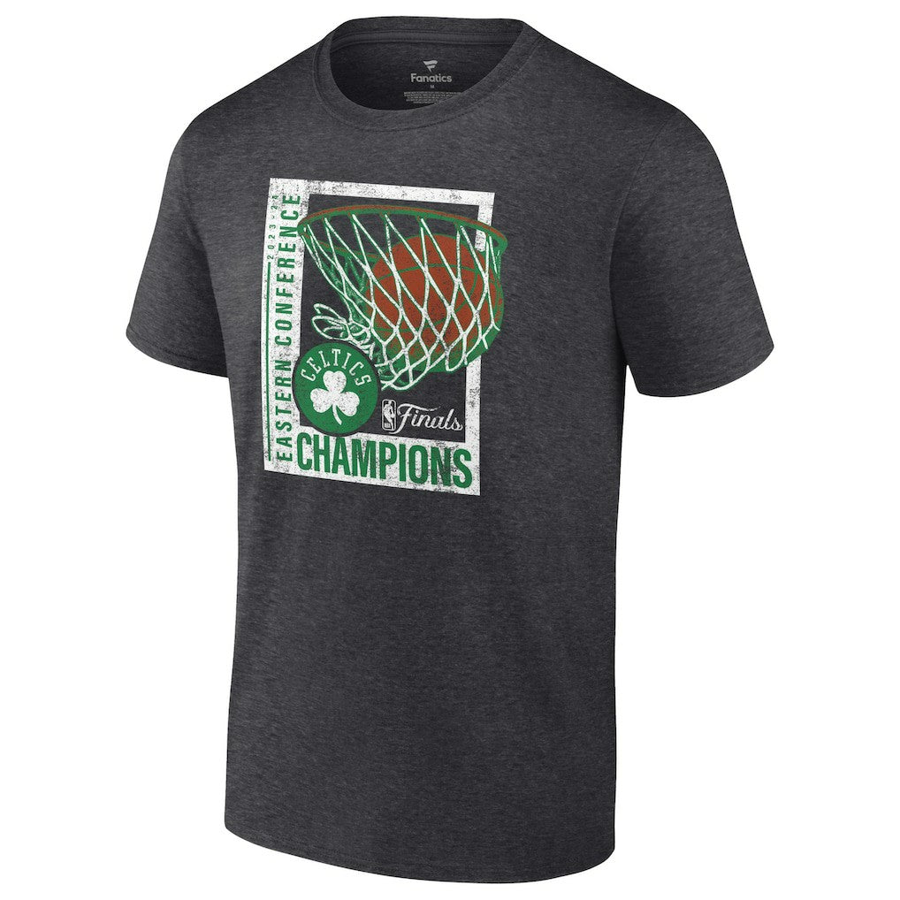 Boston Celtics 2024 Eastern Conference Champions Full Court Trap T-Shirt Heather Charcoal - Fanatics