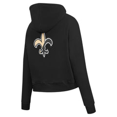 New Orleans Saints Pro Standard Women's Split Logo Full-Zip Hoodie - Black Hoodies