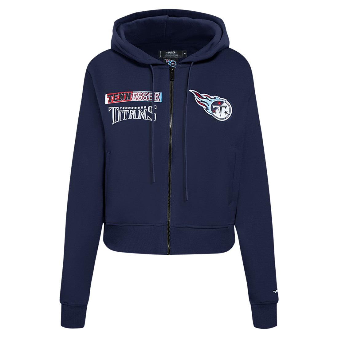 Tennessee Titans Pro Standard Women's Split Logo Full-Zip Hoodie - Navy Hoodies
