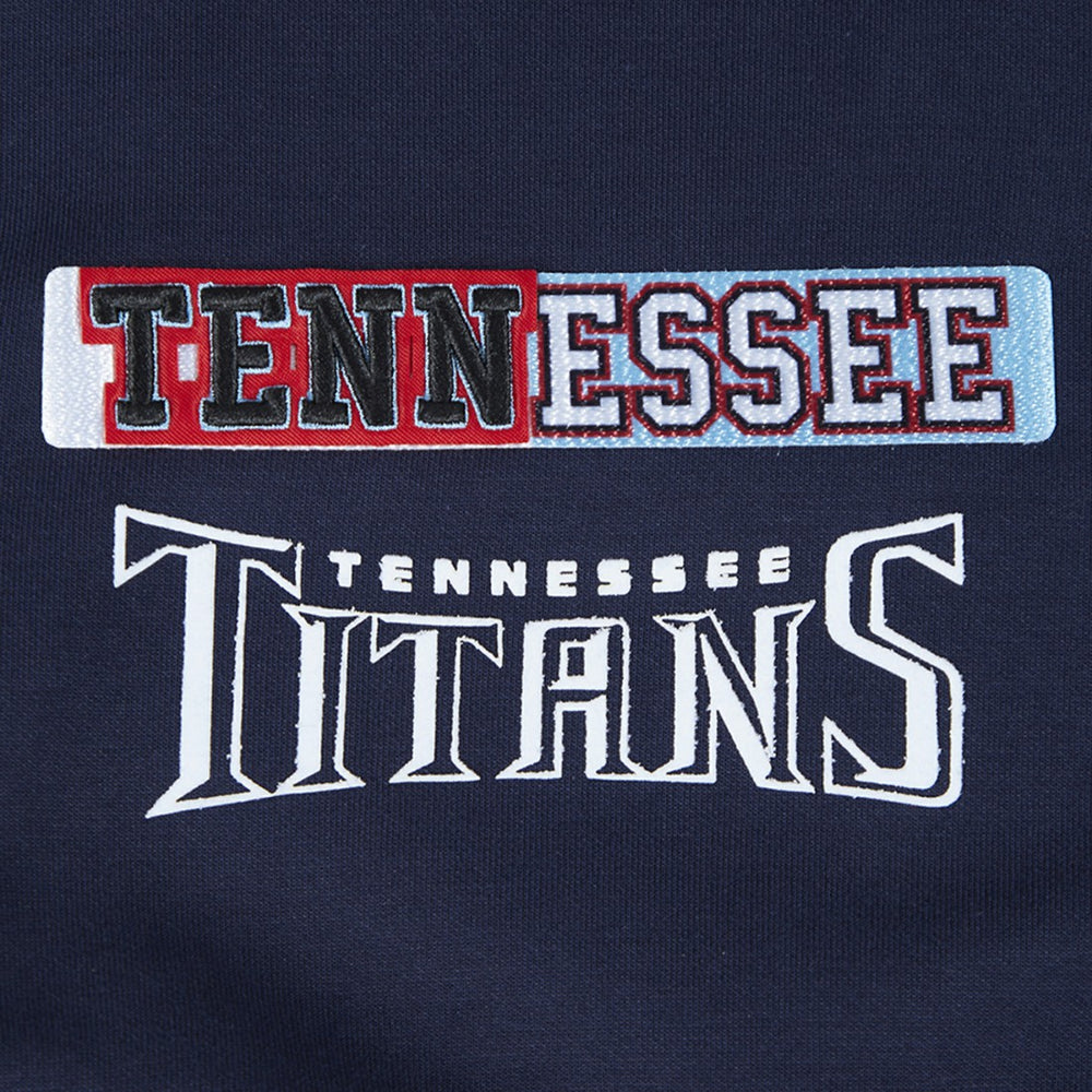 Tennessee Titans Pro Standard Women's Split Logo Full-Zip Hoodie - Navy Hoodies