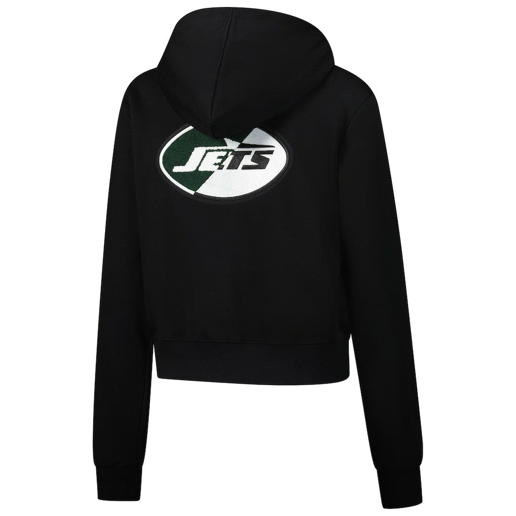 New York Jets Pro Standard Women's Split Logo Full-Zip Hoodie - Black Hoodies