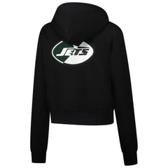 New York Jets Pro Standard Women's Split Logo Full-Zip Hoodie - Black Hoodies