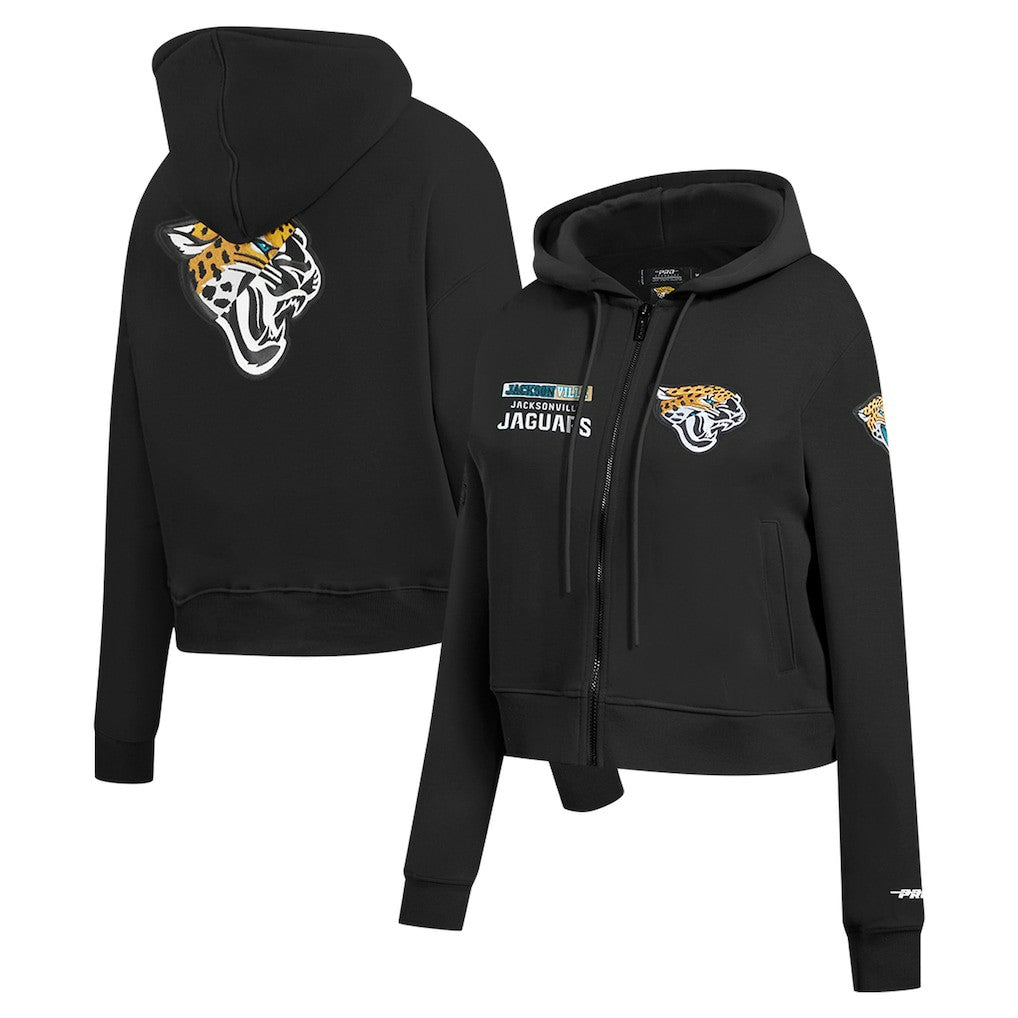 Jacksonville Jaguars Pro Standard Women's Split Logo Full-Zip Hoodie - Black Hoodies