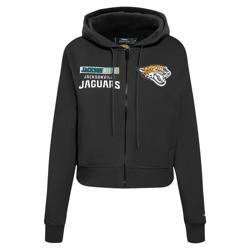 Jacksonville Jaguars Pro Standard Women's Split Logo Full-Zip Hoodie - Black Hoodies