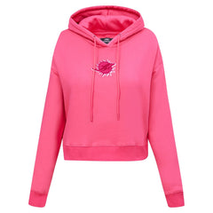 Miami Dolphins Pro Standard Women's Triple Pink Cropped Fleece Pullover Hoodie - Pink Hoodies
