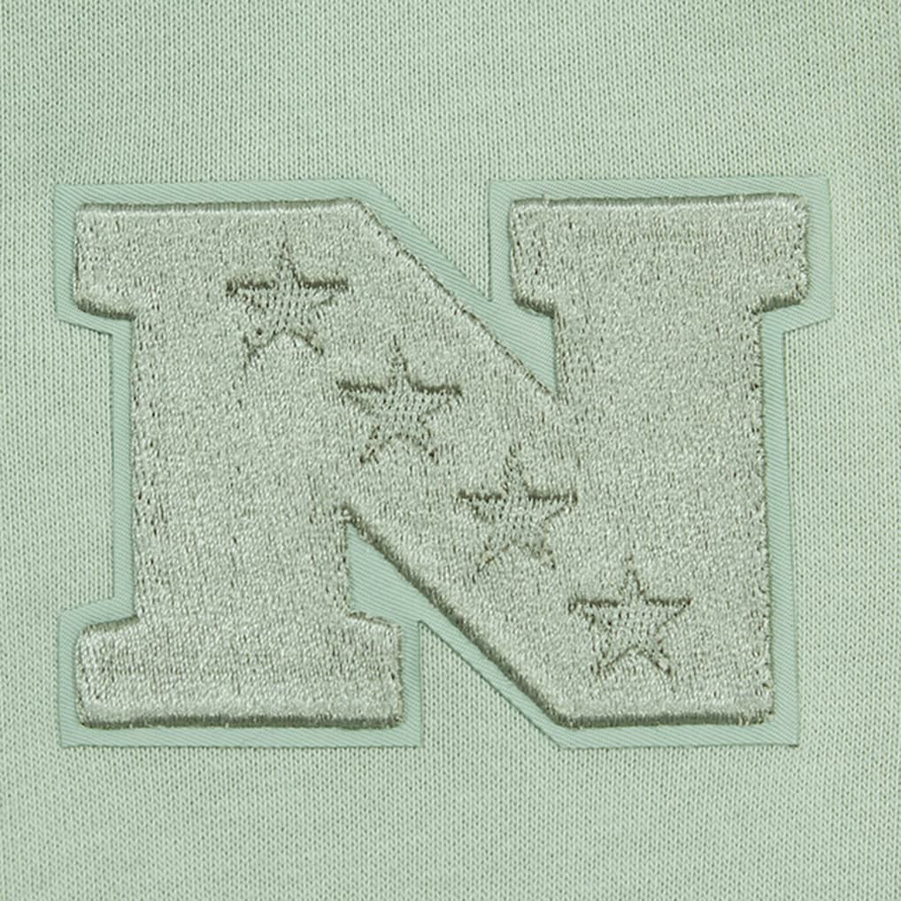 Carolina Panthers Pro Standard Women's Oversized Cropped Neutral Pullover Sweatshirt - Light Green Pullover