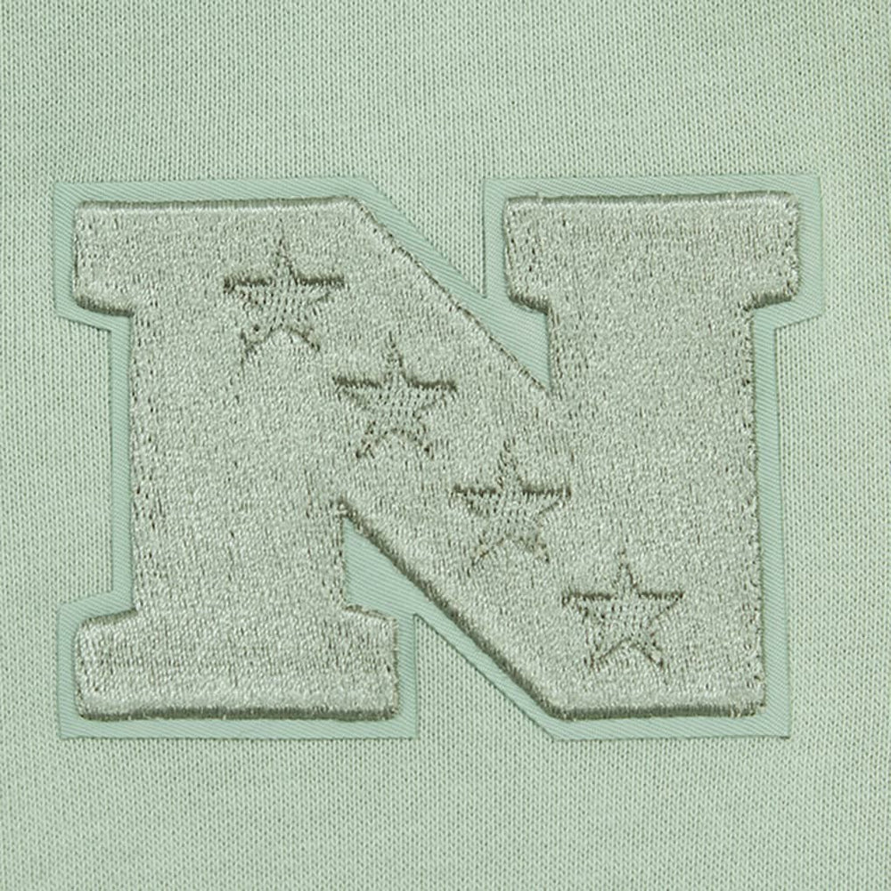 Carolina Panthers Pro Standard Women's Oversized Cropped Neutral Pullover Sweatshirt - Light Green Pullover