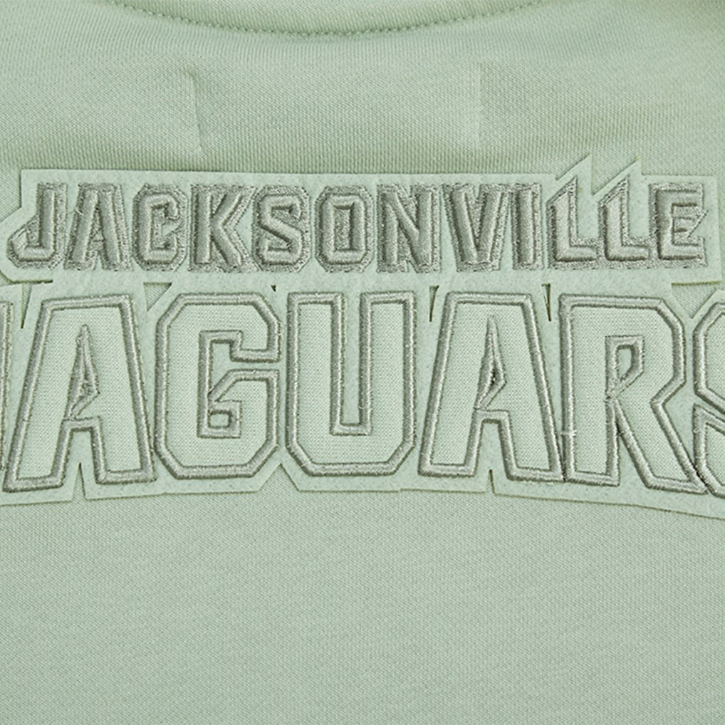 Jacksonville Jaguars Pro Standard Women's Oversized Cropped Neutral Pullover Sweatshirt - Light Green Pullover