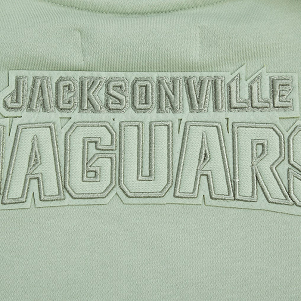 Jacksonville Jaguars Pro Standard Women's Oversized Cropped Neutral Pullover Sweatshirt - Light Green Pullover