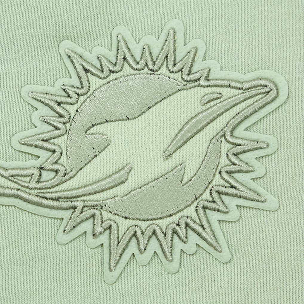 Miami Dolphins Pro Standard Women's Oversized Cropped Neutral Pullover Sweatshirt - Light Green Pullover