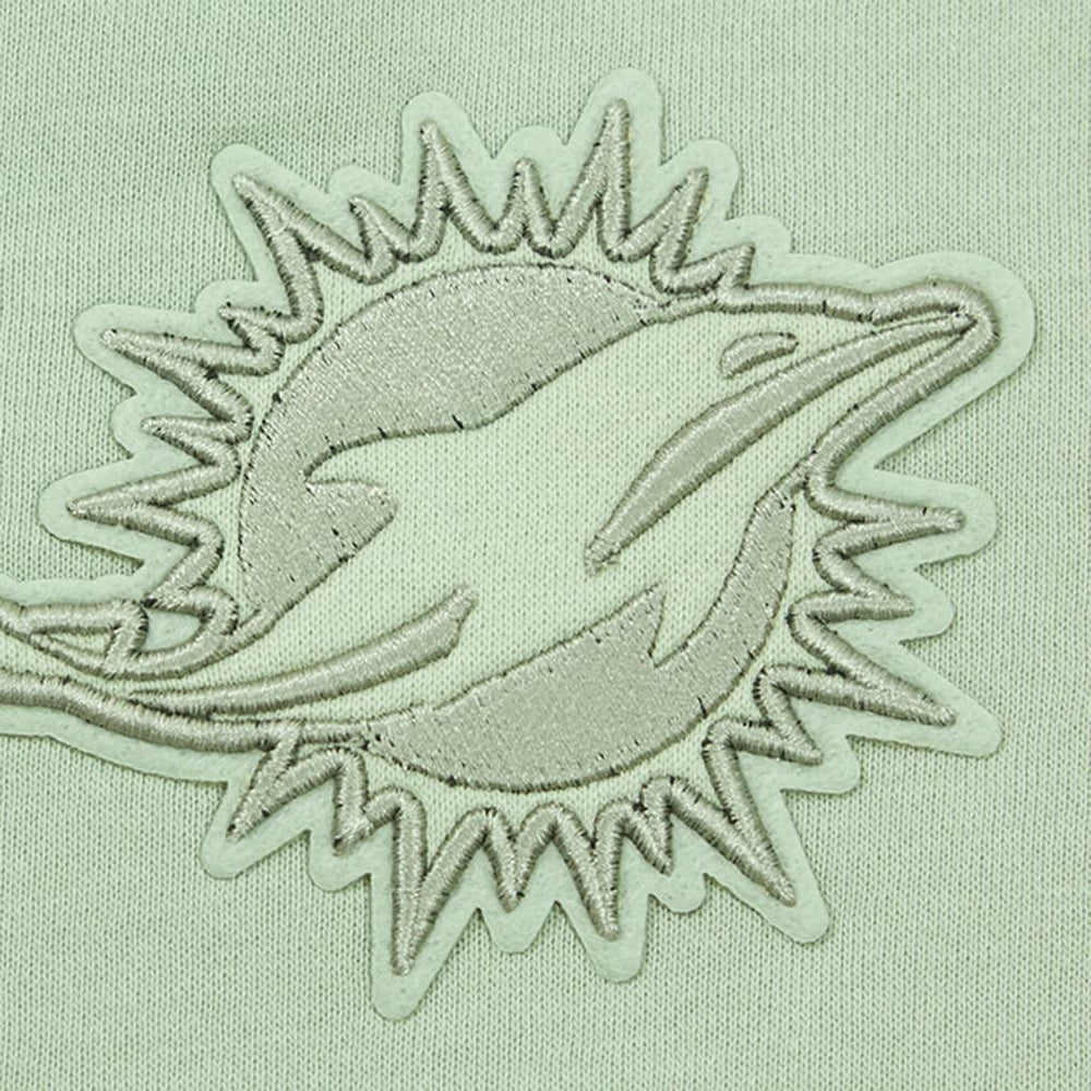 Miami Dolphins Pro Standard Women's Oversized Cropped Neutral Pullover Sweatshirt - Light Green Pullover