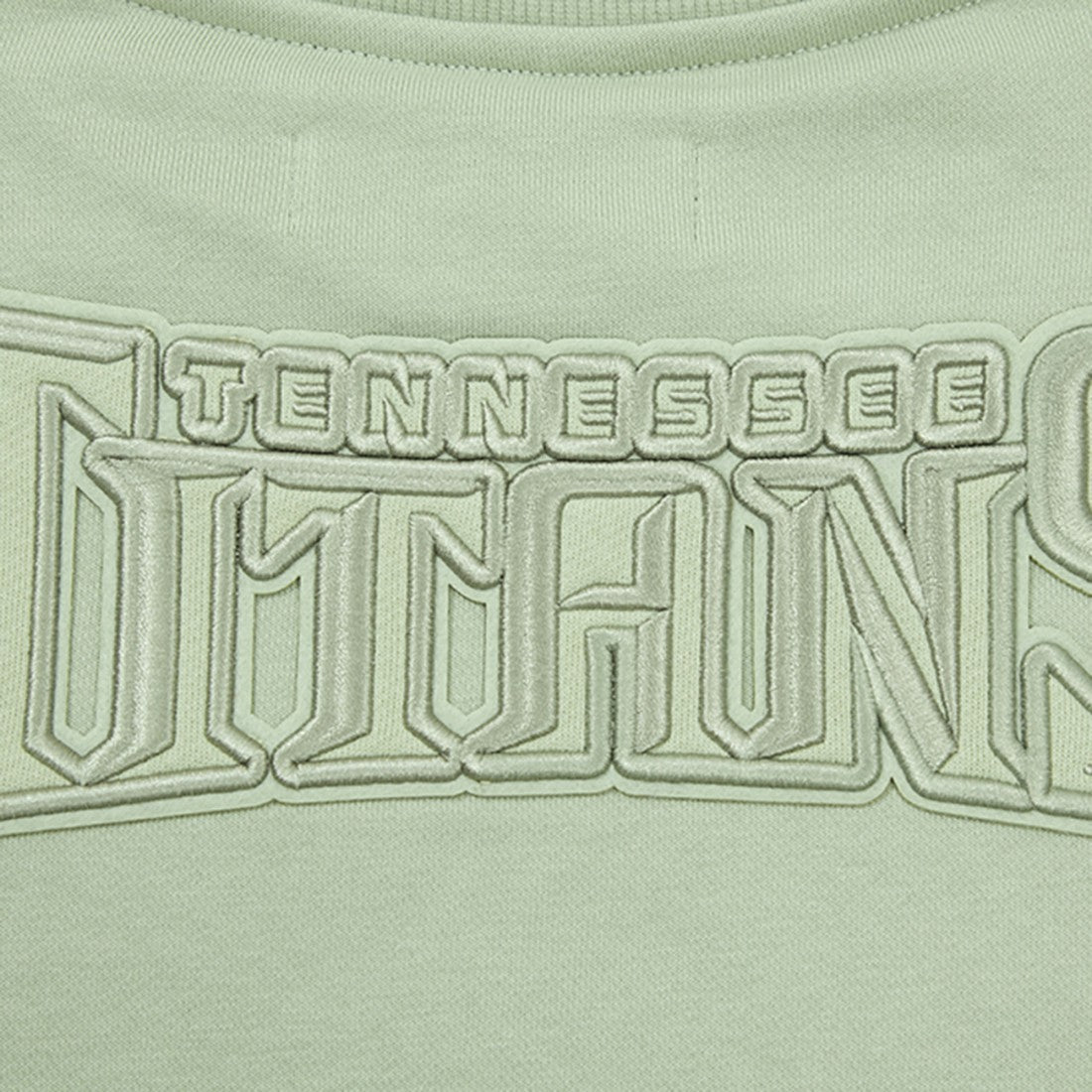 Tennessee Titans Pro Standard Women's Oversized Cropped Neutral Pullover Sweatshirt - Light Green Pullover