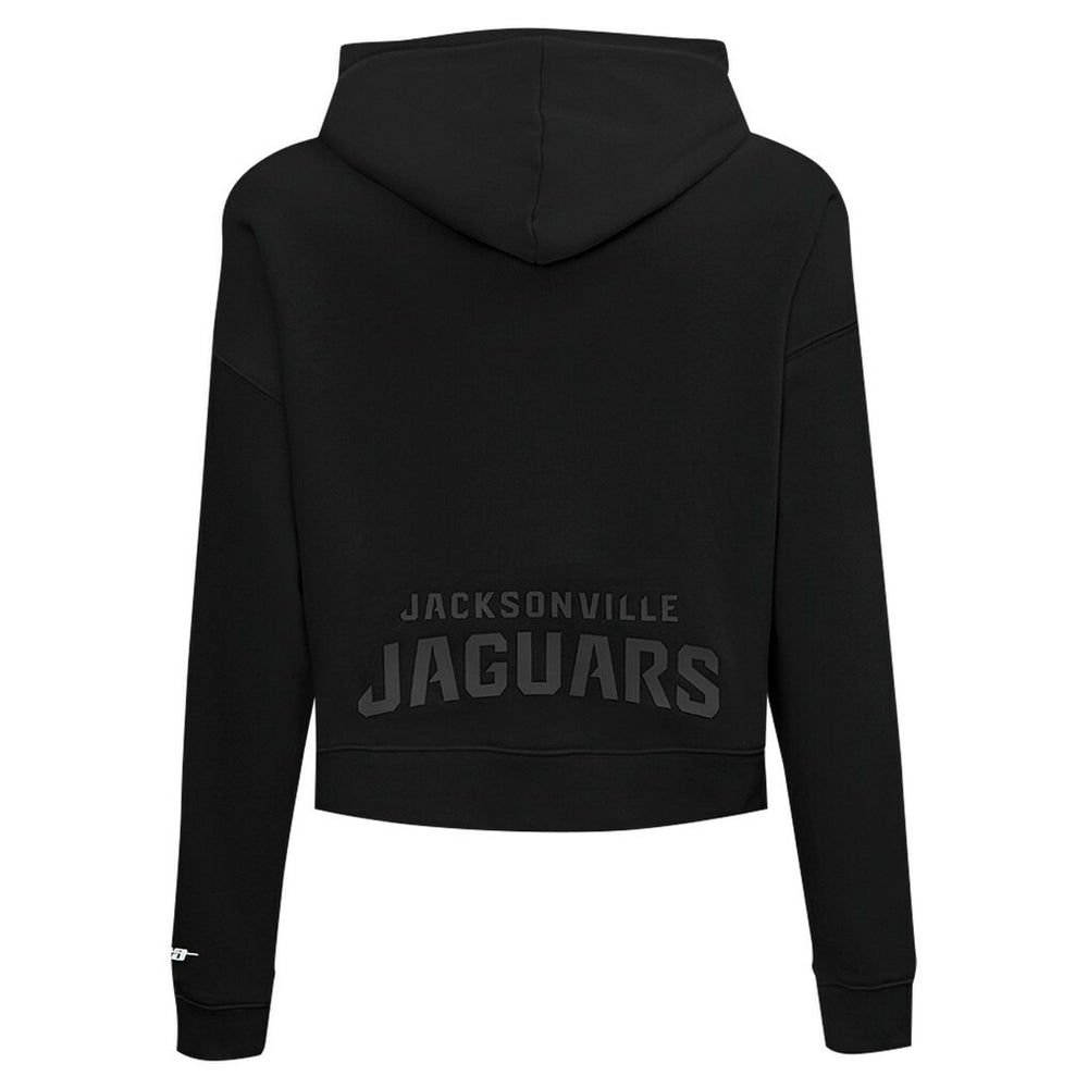 Jacksonville Jaguars Pro Standard Women's Jeweled Cropped Pullover Hoodie - Black Hoodies