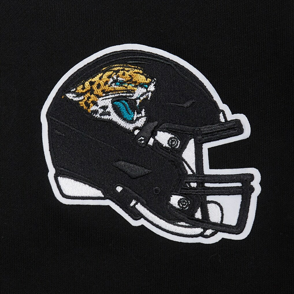 Jacksonville Jaguars Pro Standard Women's Jeweled Cropped Pullover Hoodie - Black Hoodies