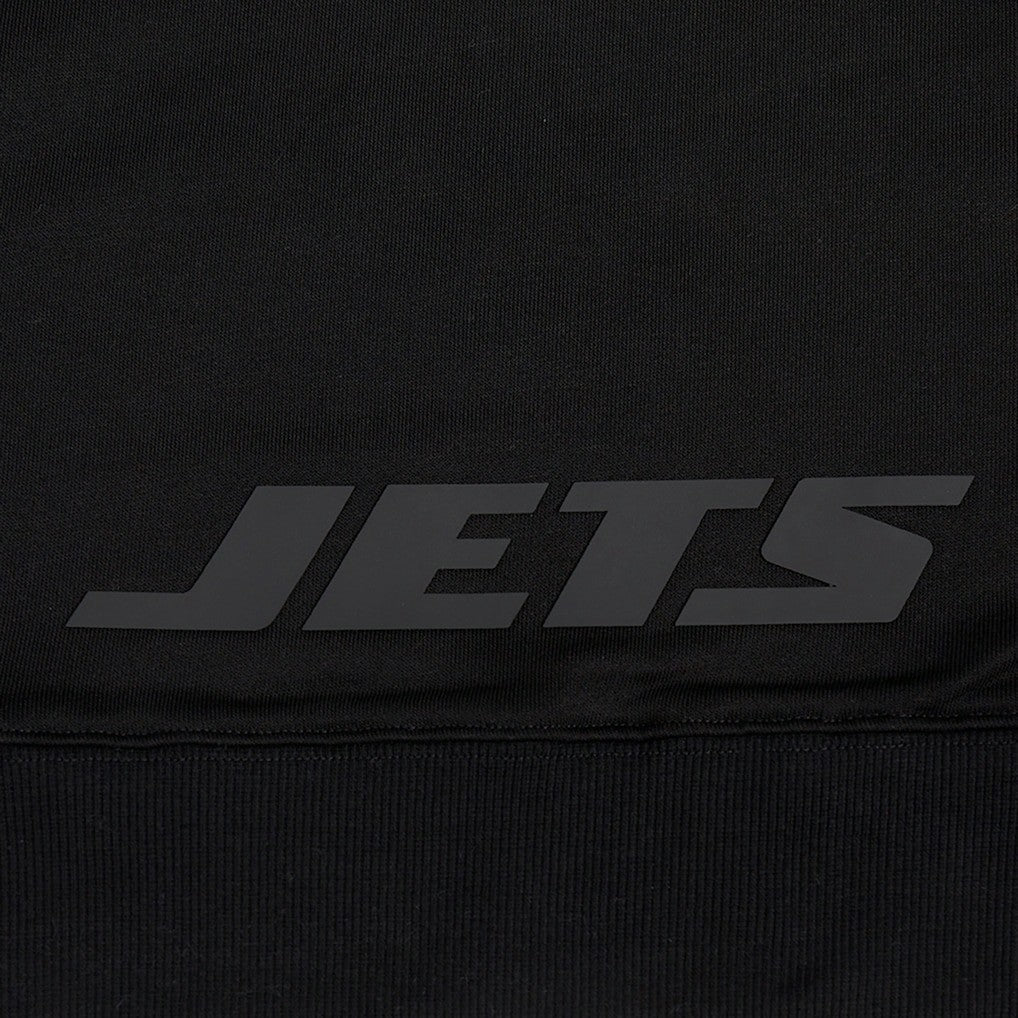 New York Jets Pro Standard Women's Jeweled Cropped Pullover Hoodie - Black Hoodies