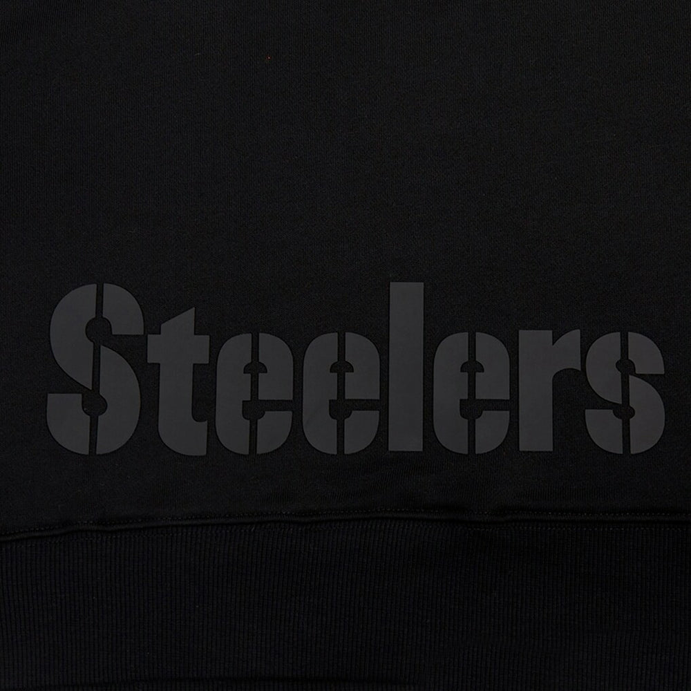 Pittsburgh Steelers Pro Standard Women's Jeweled Cropped Pullover Hoodie - Black Hoodies