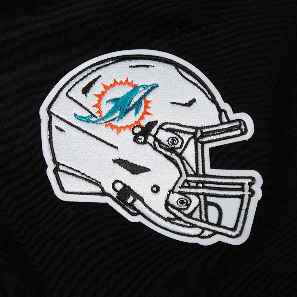 Miami Dolphins Pro Standard Women's Jeweled Cropped Pullover Hoodie - Black Hoodies