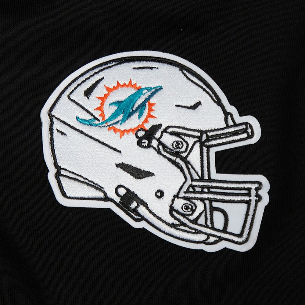 Miami Dolphins Pro Standard Women's Jeweled Cropped Pullover Hoodie - Black Hoodies