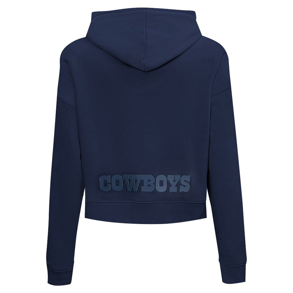 Dallas Cowboys Pro Standard Women's Jeweled Cropped Pullover Hoodie - Navy Hoodies