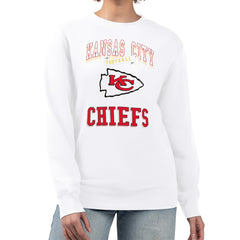 Kansas City Chiefs G-III 4Her by Carl Banks Women's Team Logo Graphic Tri-Blend Pullover Sweatshirt - White Pullover