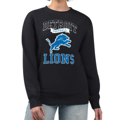 Detroit Lions G-III 4Her by Carl Banks Women's Team Logo Graphic Tri-Blend Pullover Sweatshirt - Black Pullover